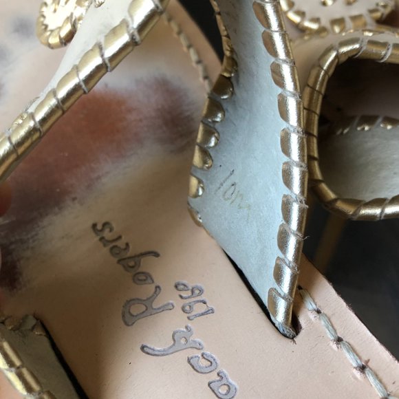 Jack Rogers 10 Cream/Gold - Picture 4 of 5